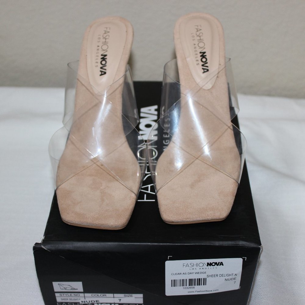 Clear Strap Wedges
